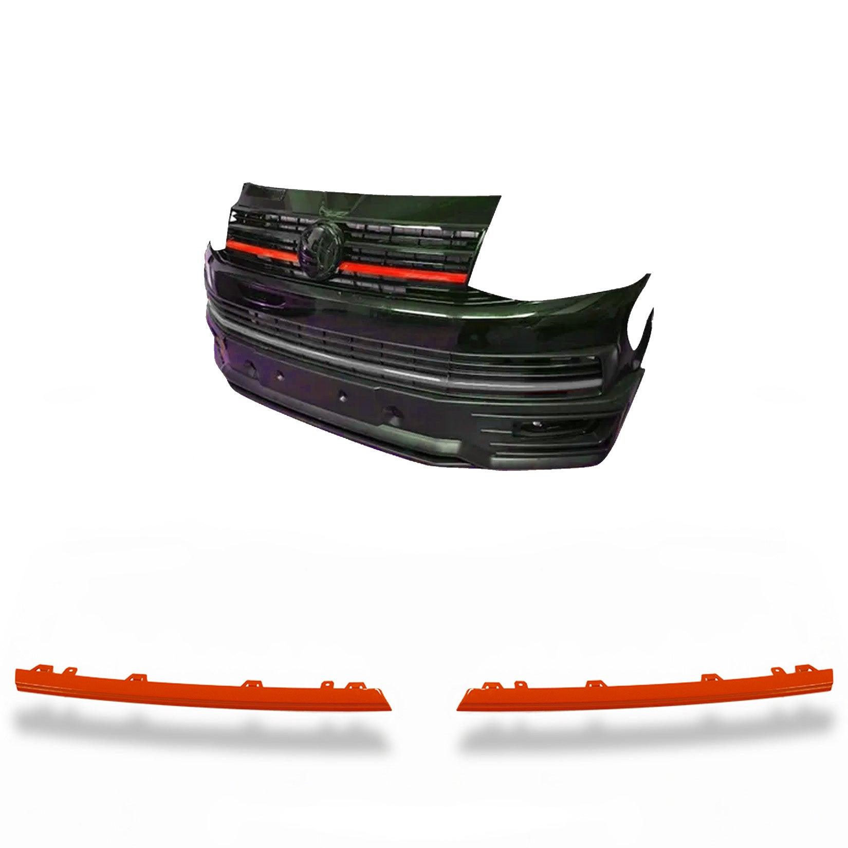 VW T6 Transporter 2015 - 2019 Front Upper 2 - Piece Clip In Grille Streamer