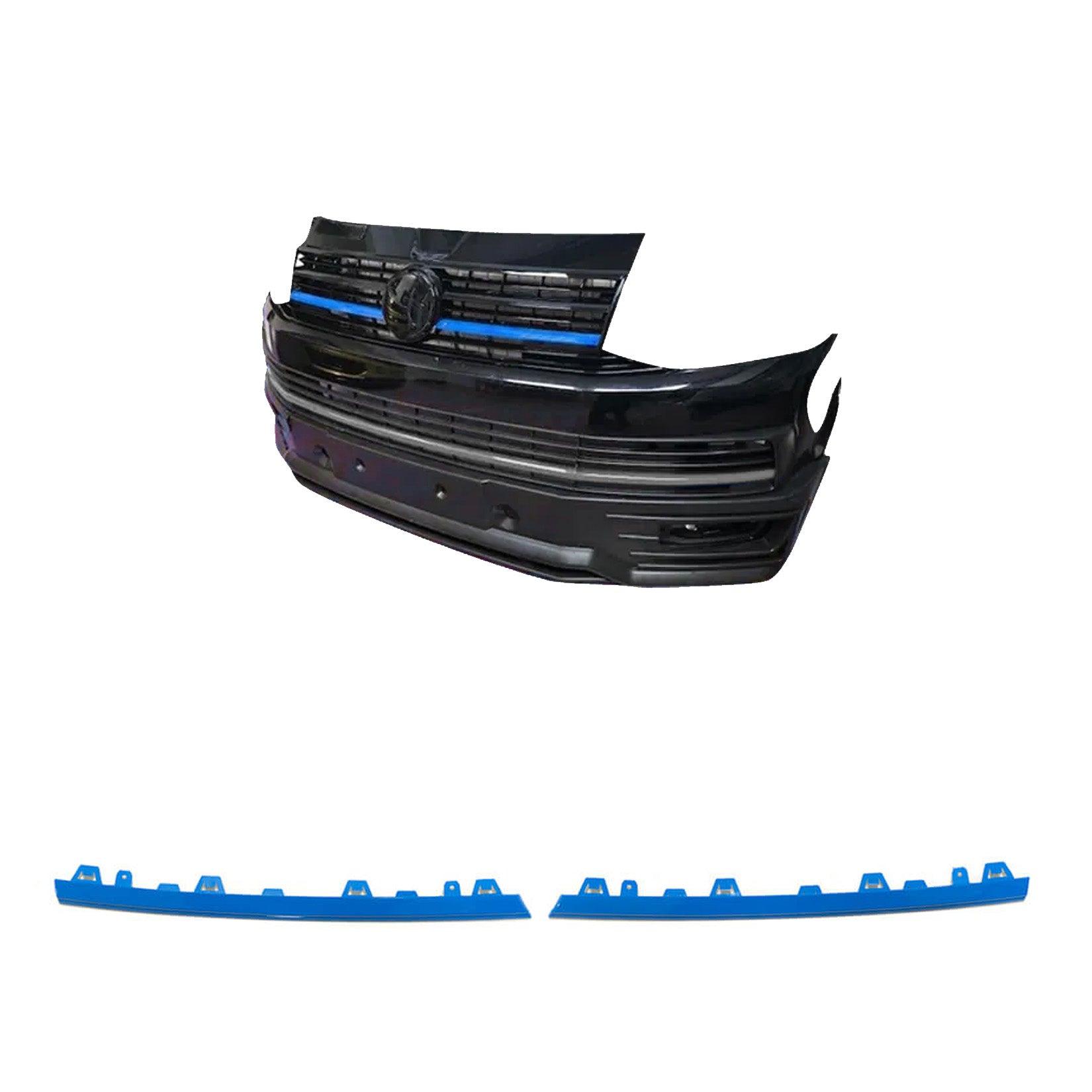 VW T6 Transporter 2015 - 2019 Front Upper 2 - Piece Clip In Grille Streamer