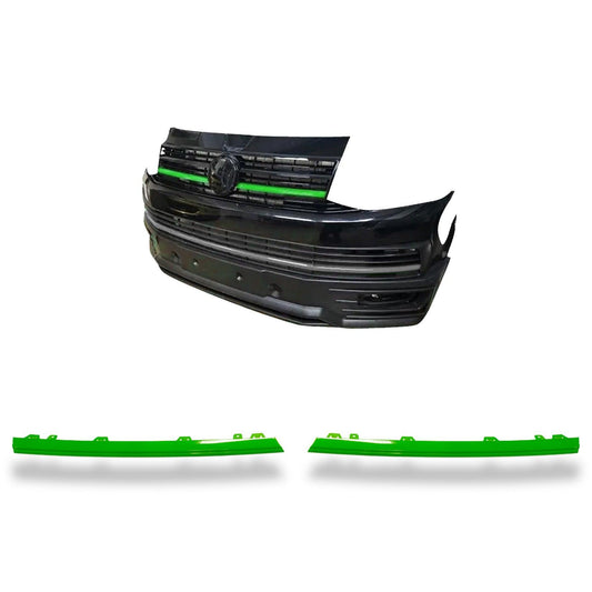 VW T6 Transporter 2015 - 2019 Front Upper 2 - Piece Clip In Grille Streamer
